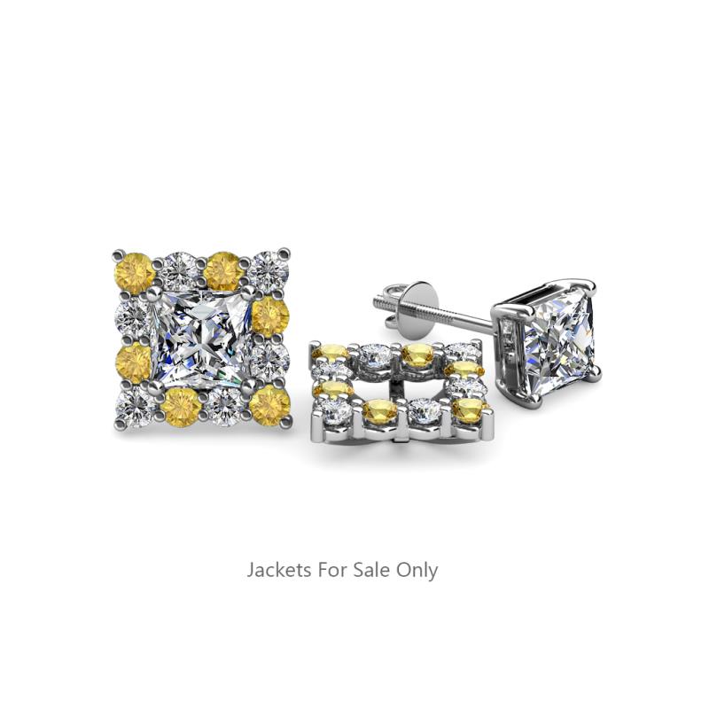 Serena Citrine and Diamond Jacket Earrings 