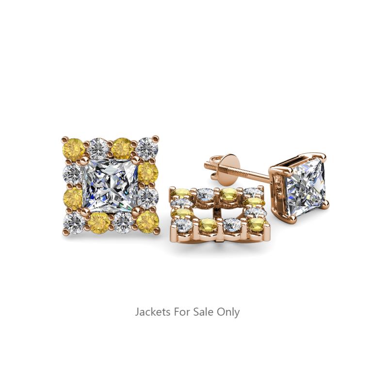 Serena Citrine and Diamond Jacket Earrings 