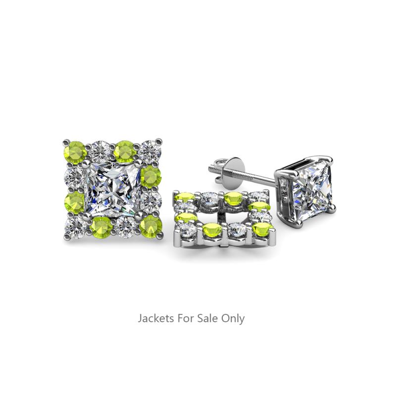 Serena Peridot and Diamond Jacket Earrings 