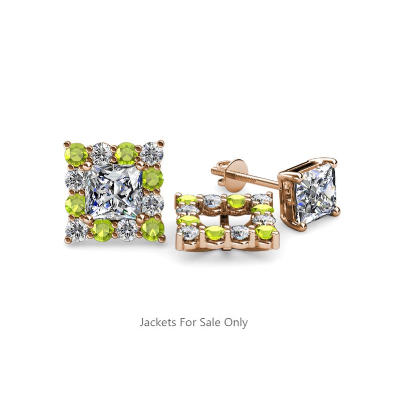 Serena Peridot and Diamond Jacket Earrings 