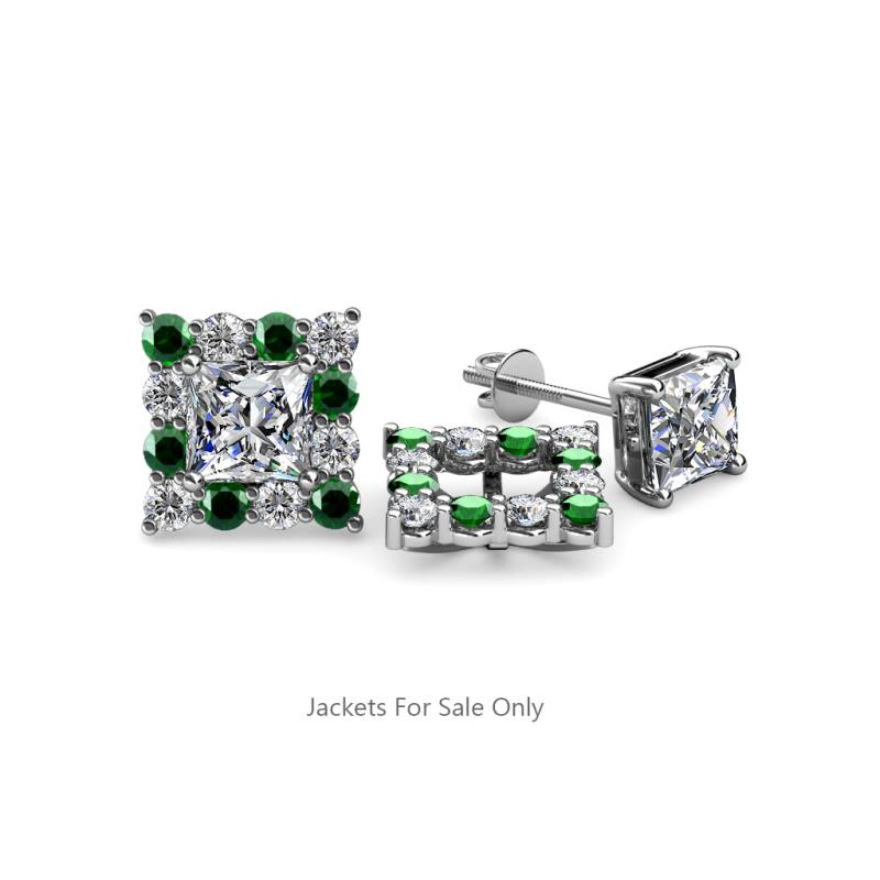Serena Emerald and Diamond Jacket Earrings 