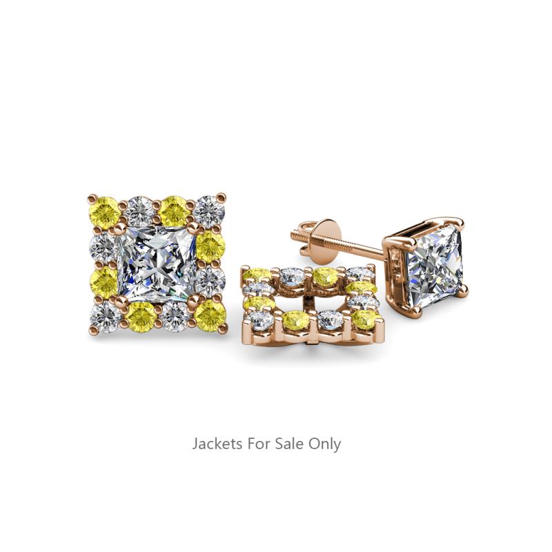 Serena Yellow Sapphire and Diamond Jacket Earrings 