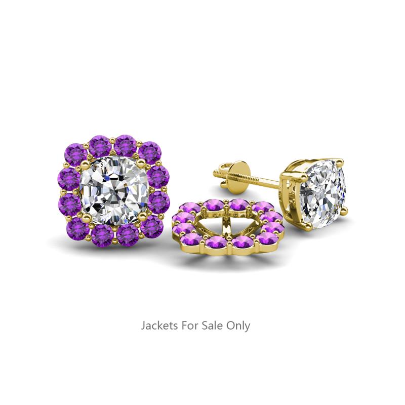 Ambre Amethyst Jacket Earrings 