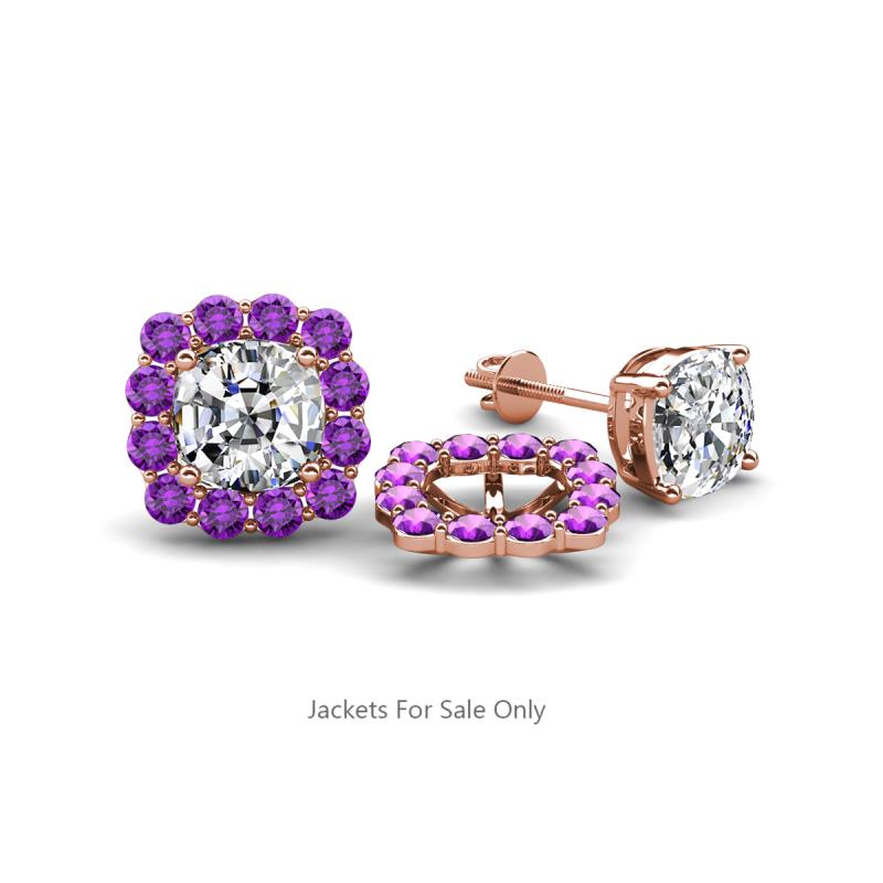 Ambre Amethyst Jacket Earrings 