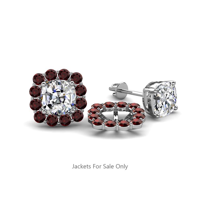 Ambre Red Garnet Jacket Earrings 