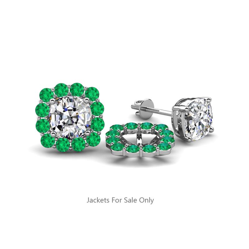 Ambre Emerald Jacket Earrings 