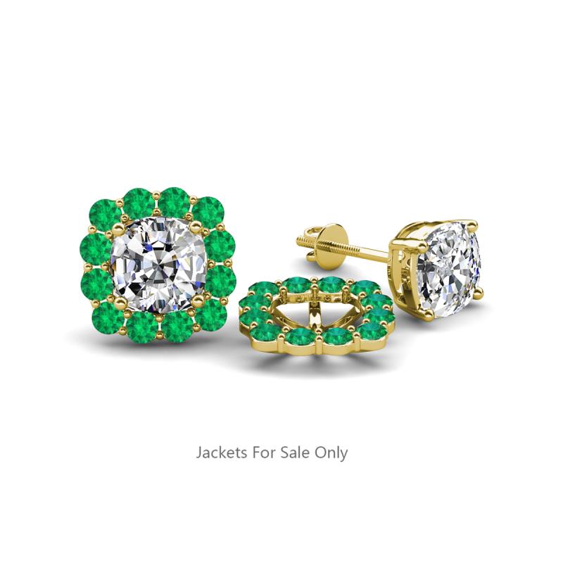 Ambre Emerald Jacket Earrings 