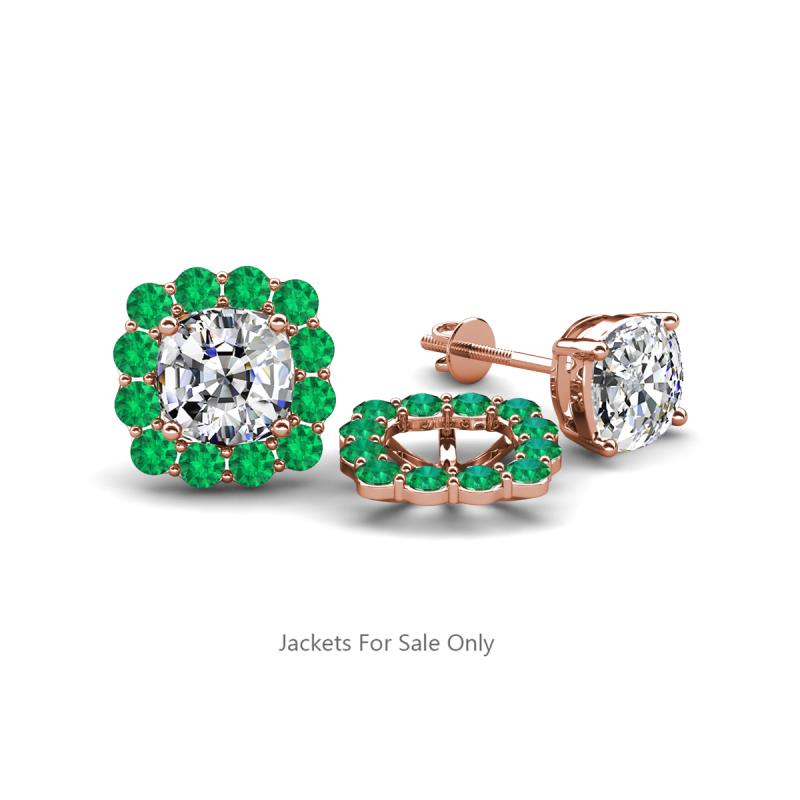 Ambre Emerald Jacket Earrings 