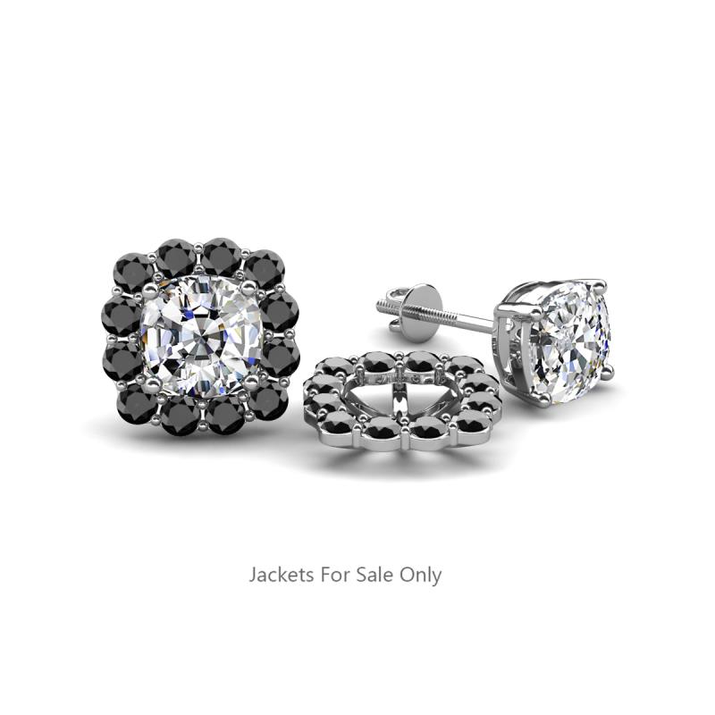 Ambre Black Diamond Jacket Earrings 
