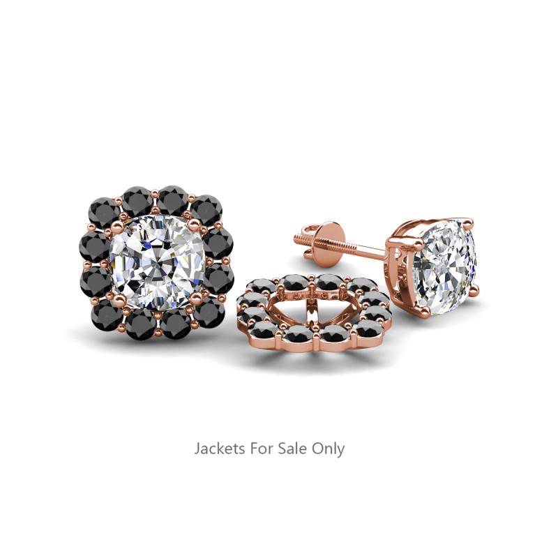 Ambre Black Diamond Jacket Earrings 