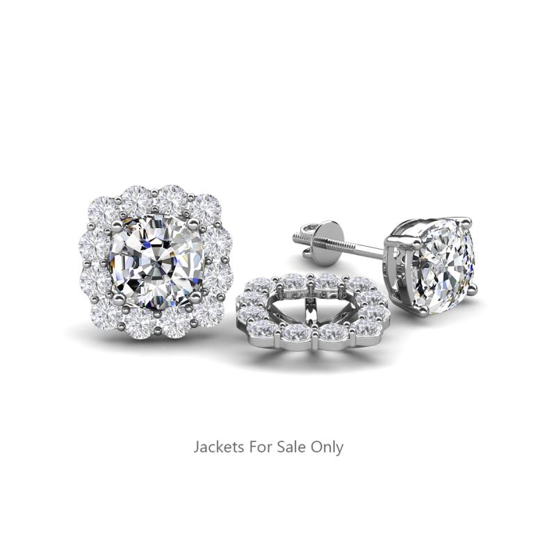 Ambre White Sapphire Jacket Earrings 