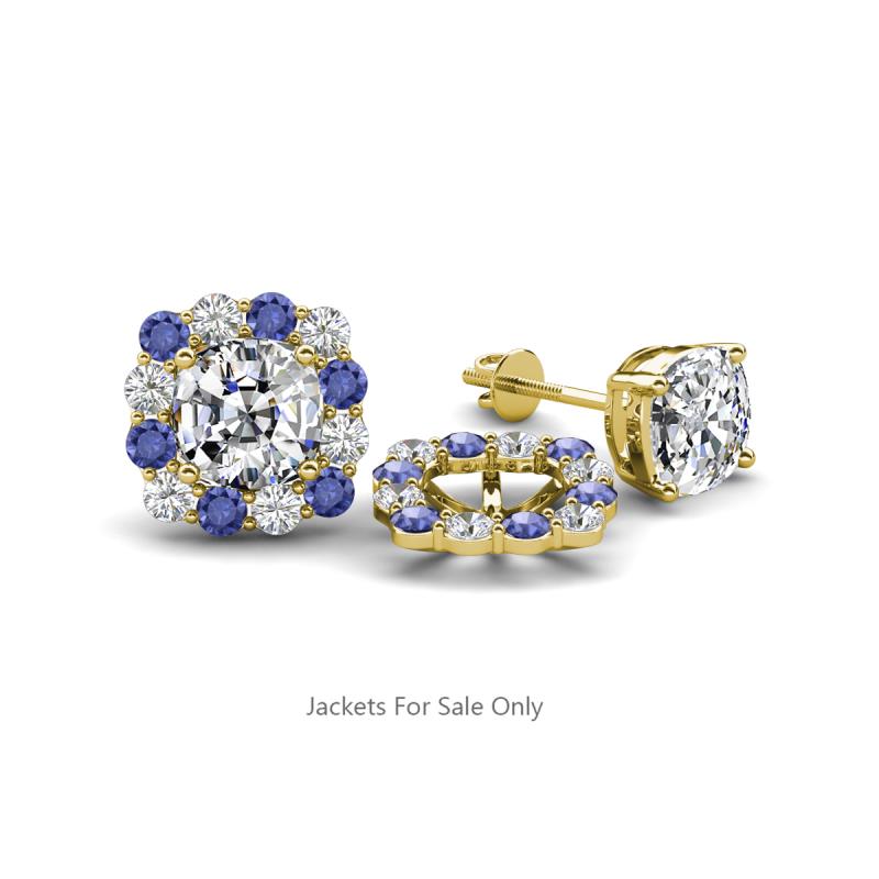 Ambre Iolite and Diamond Jacket Earrings 