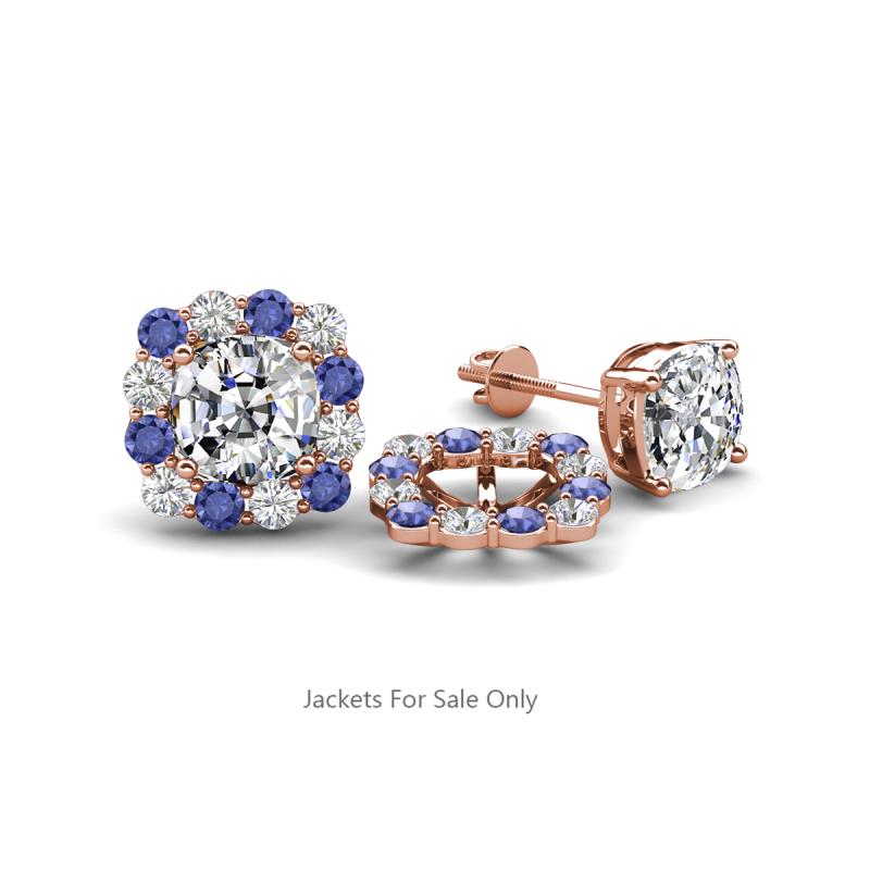 Ambre Iolite and Diamond Jacket Earrings 