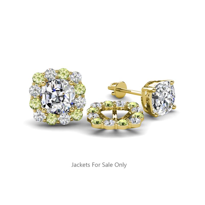 Ambre Peridot and Diamond Jacket Earrings 