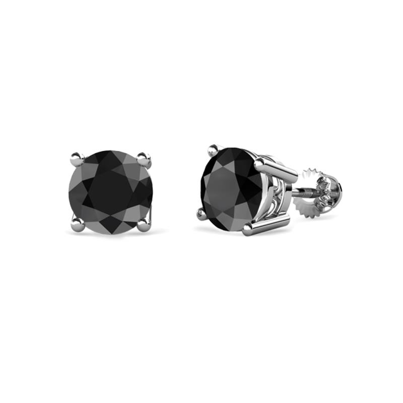 Alina Black Diamond (5mm) Solitaire Stud Earrings 