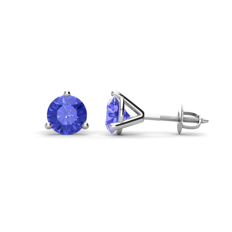 Pema 5mm (0.95 ctw) Tanzanite Martini Solitaire Stud Earrings 