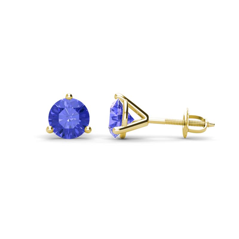 Pema 5mm (0.95 ctw) Tanzanite Martini Solitaire Stud Earrings 