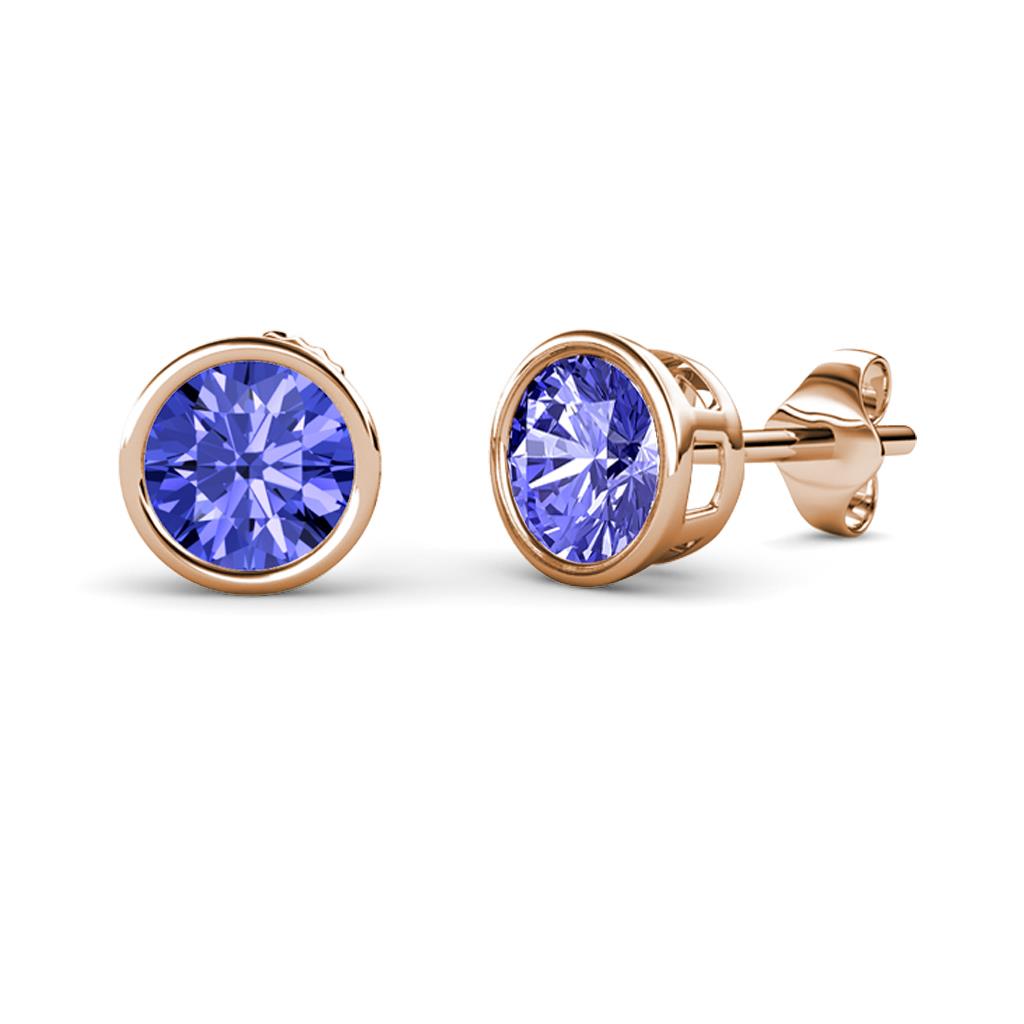 Carys Tanzanite (5mm) Solitaire Stud Earrings 