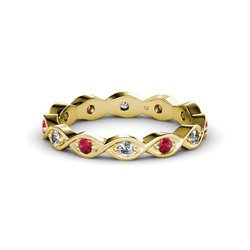 Breanna 1.70 mm Ruby and Diamond Eternity Band 