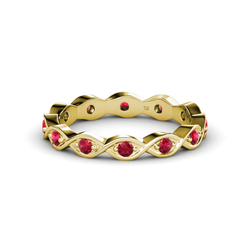 Breanna 1.70 mm Ruby Eternity Band 
