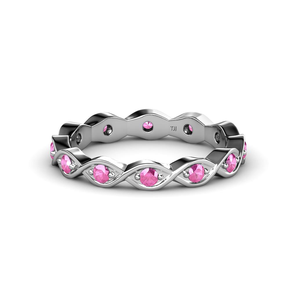 Breanna 1.70 mm Pink Sapphire Eternity Band 