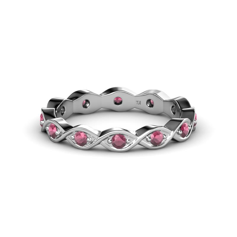 Breanna 1.70 mm Rhodolite Garnet Eternity Band 
