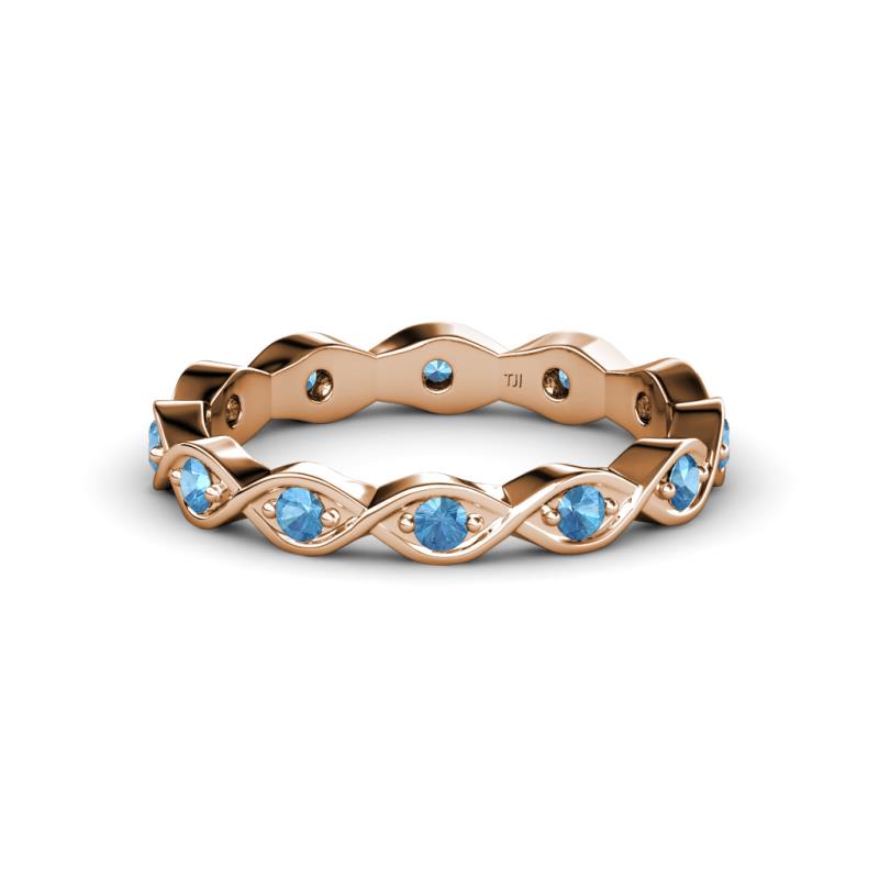 Breanna 2.20 mm Blue Topaz Eternity Band 