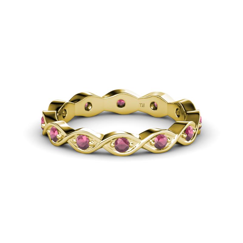 Breanna 2.20 mm Rhodolite Garnet Eternity Band 