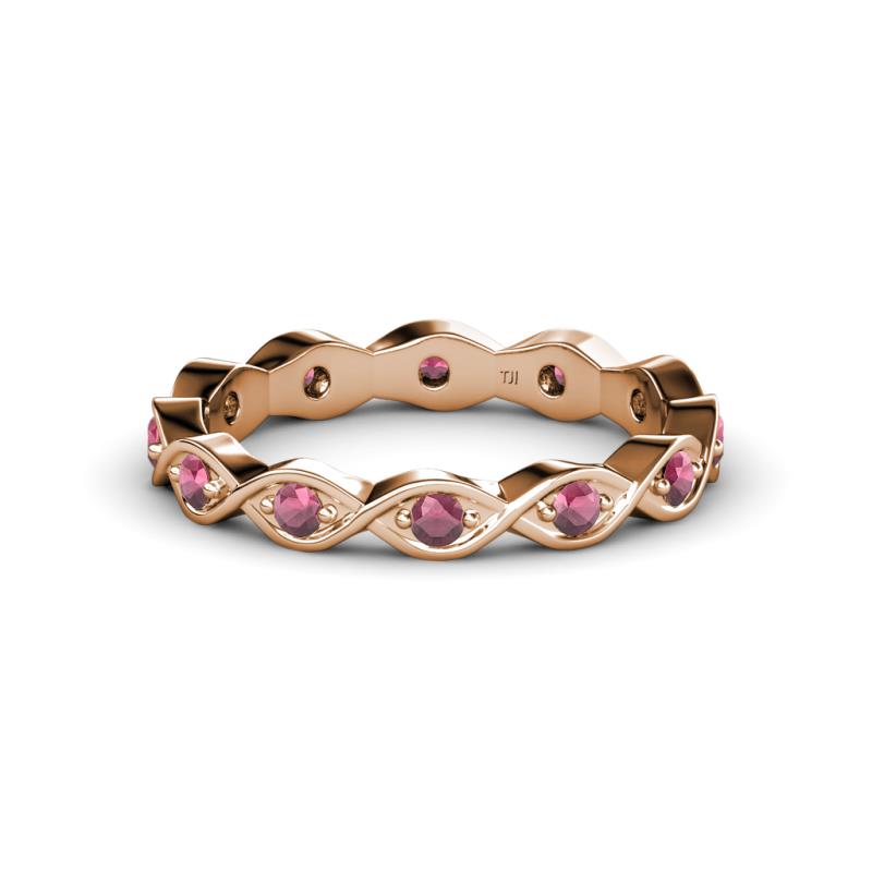 Breanna 2.20 mm Rhodolite Garnet Eternity Band 