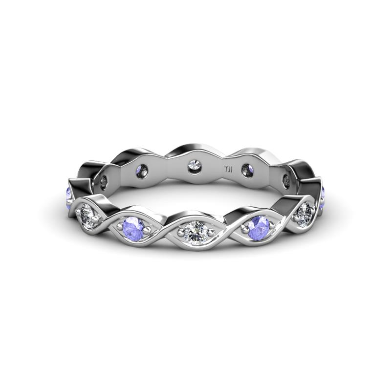 Breanna 2.20 mm Tanzanite and Diamond Eternity Band 