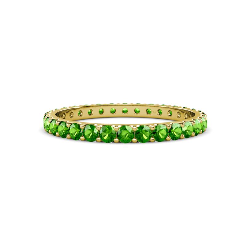 Audrey 2.70 mm Green Garnet U Prong Eternity Band 