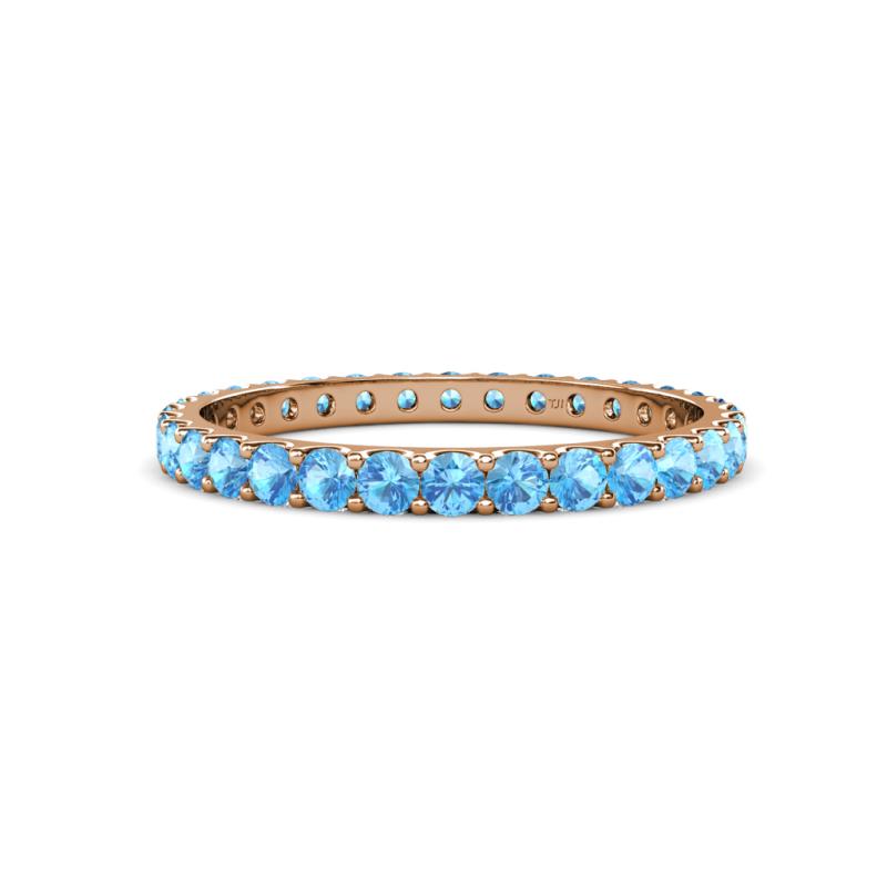 Audrey 2.70 mm Blue Topaz U Prong Eternity Band 