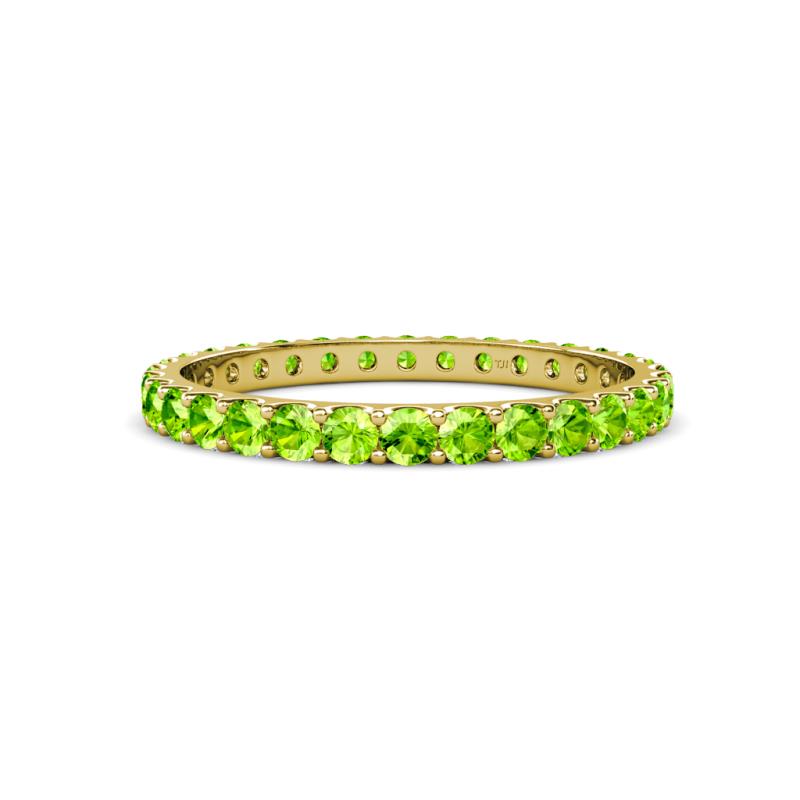 Audrey 2.70 mm Peridot U Prong Eternity Band 