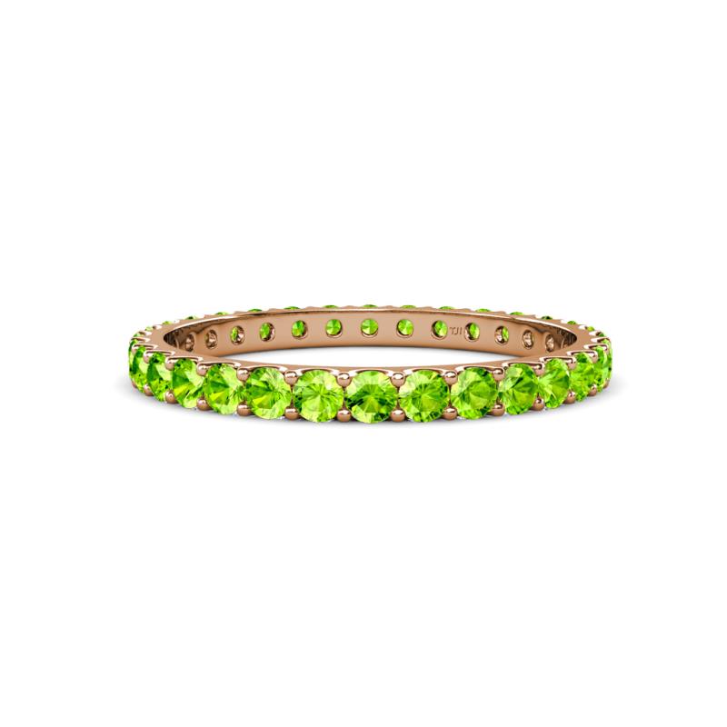 Audrey 2.70 mm Peridot U Prong Eternity Band 