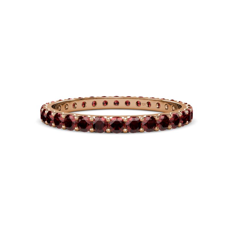 Audrey 2.70 mm Red Garnet U Prong Eternity Band 