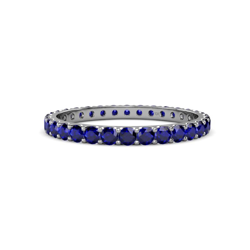 Audrey 2.70 mm Blue Sapphire U Prong Eternity Band 