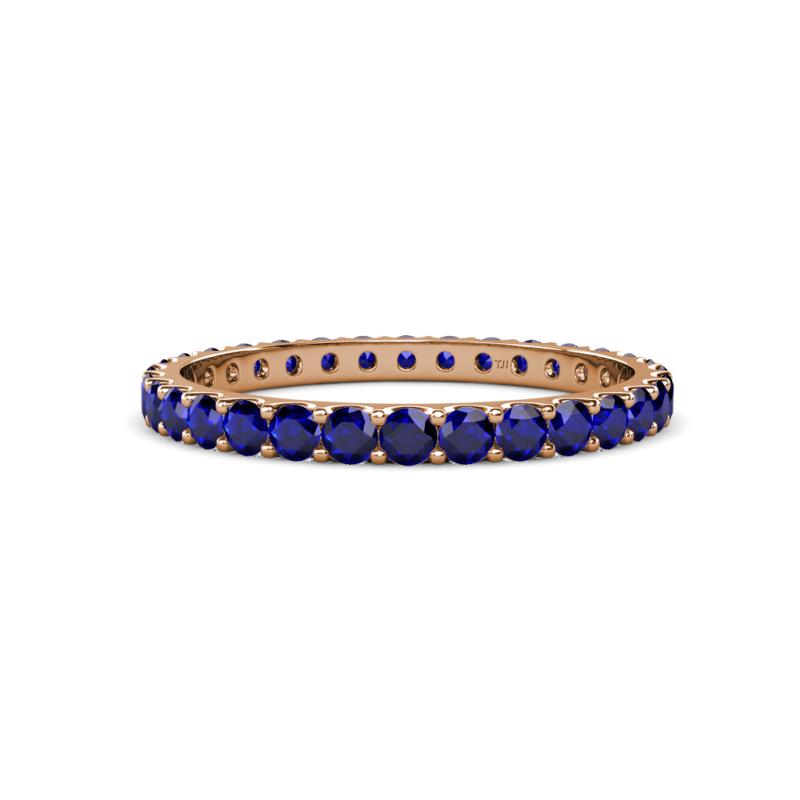 Audrey 2.70 mm Blue Sapphire U Prong Eternity Band 