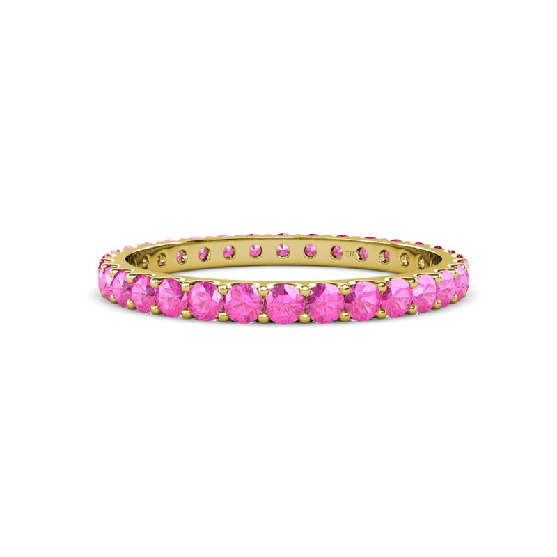 Audrey 2.70 mm Pink Sapphire U Prong Eternity Band 