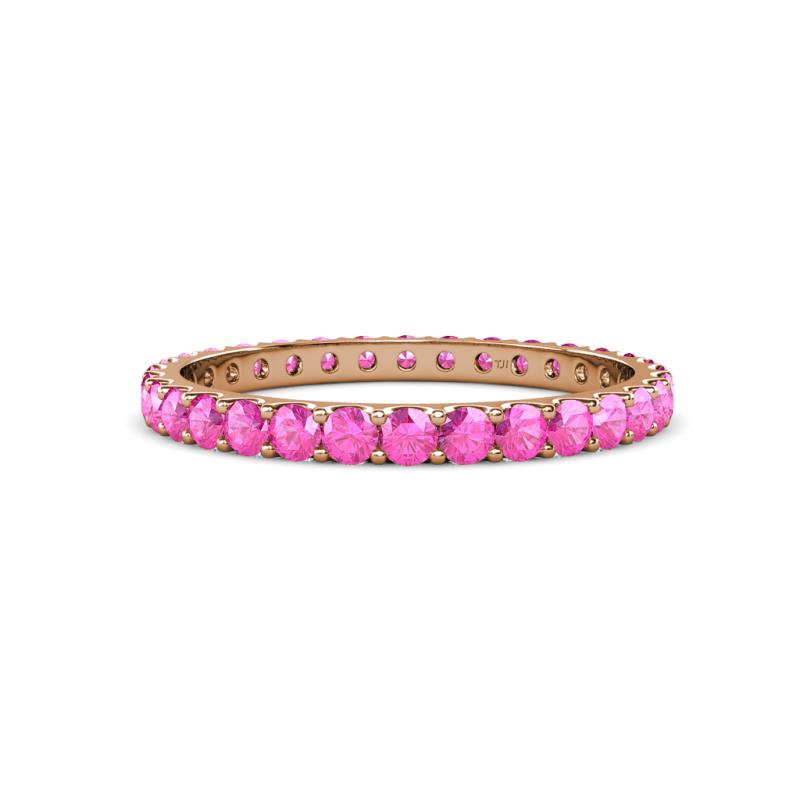 Audrey 2.70 mm Pink Sapphire U Prong Eternity Band 