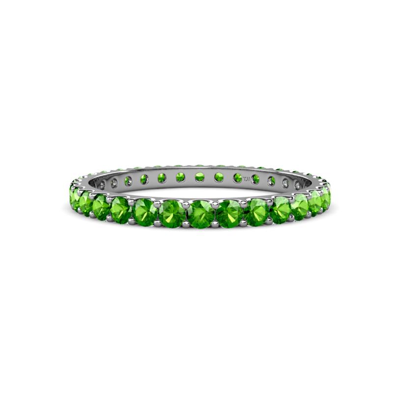 Audrey 2.70 mm Green Garnet U Prong Eternity Band 
