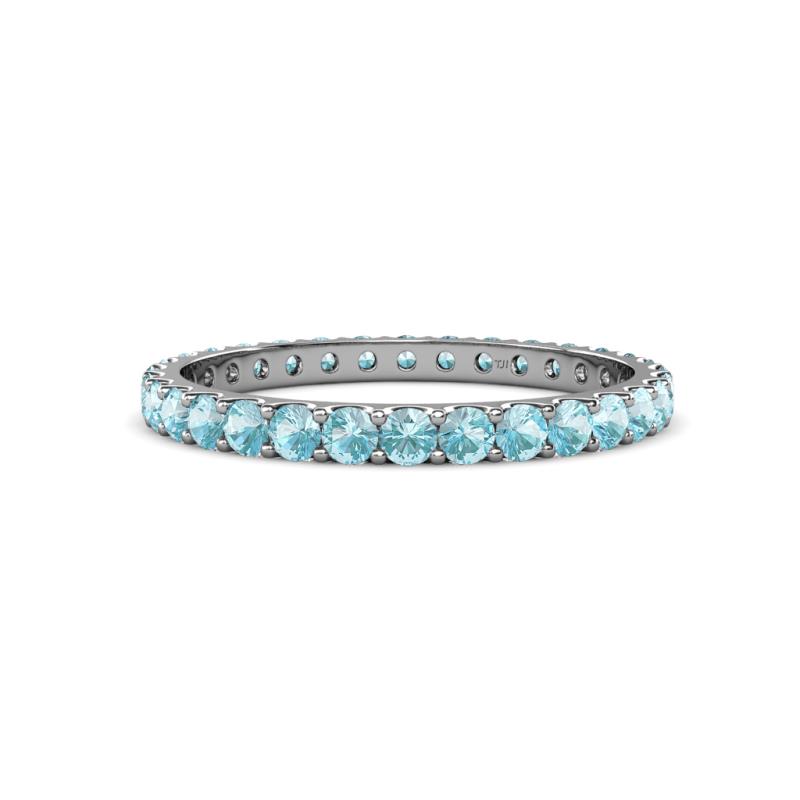 Audrey 2.70 mm Aquamarine U Prong Eternity Band 