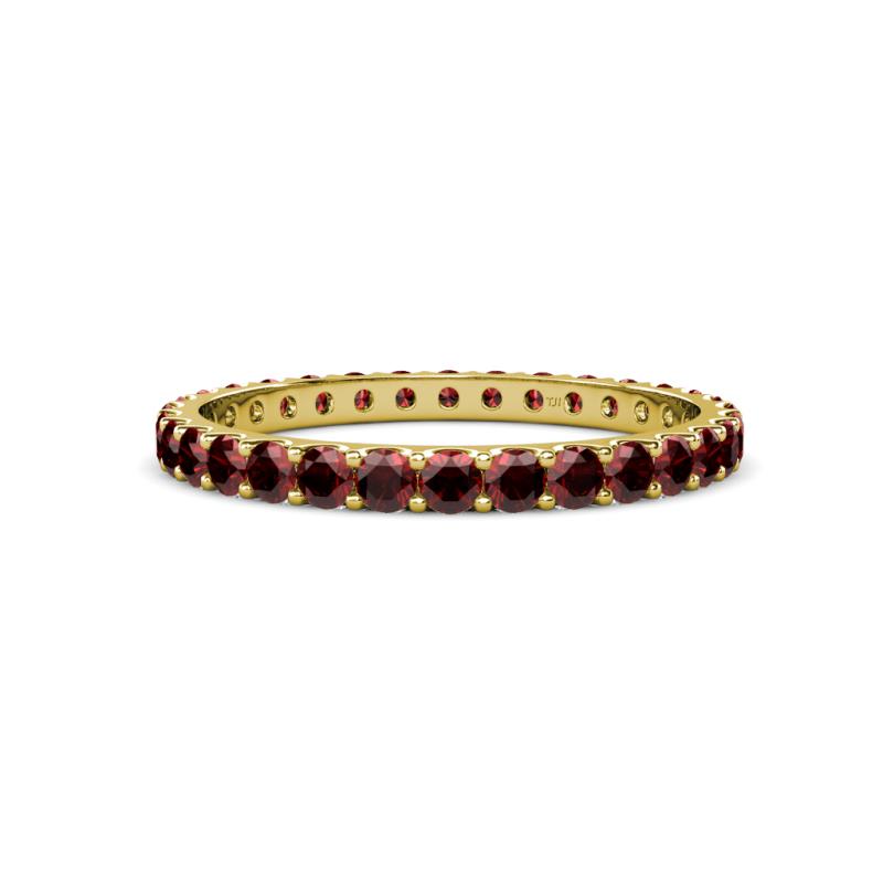 Audrey 2.70 mm Red Garnet U Prong Eternity Band 