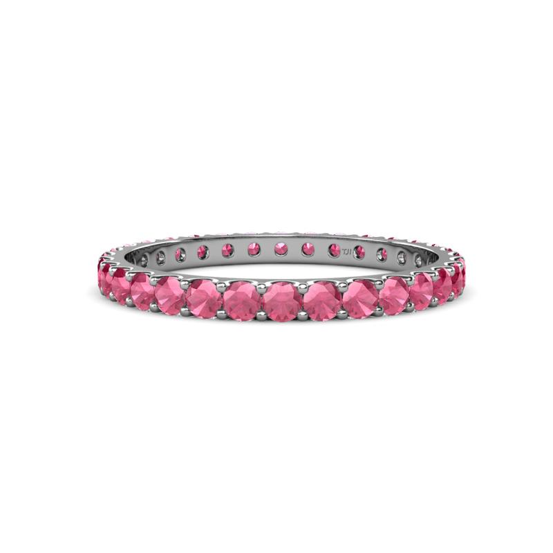 Audrey 2.70 mm Rhodolite Garnet U Prong Eternity Band 