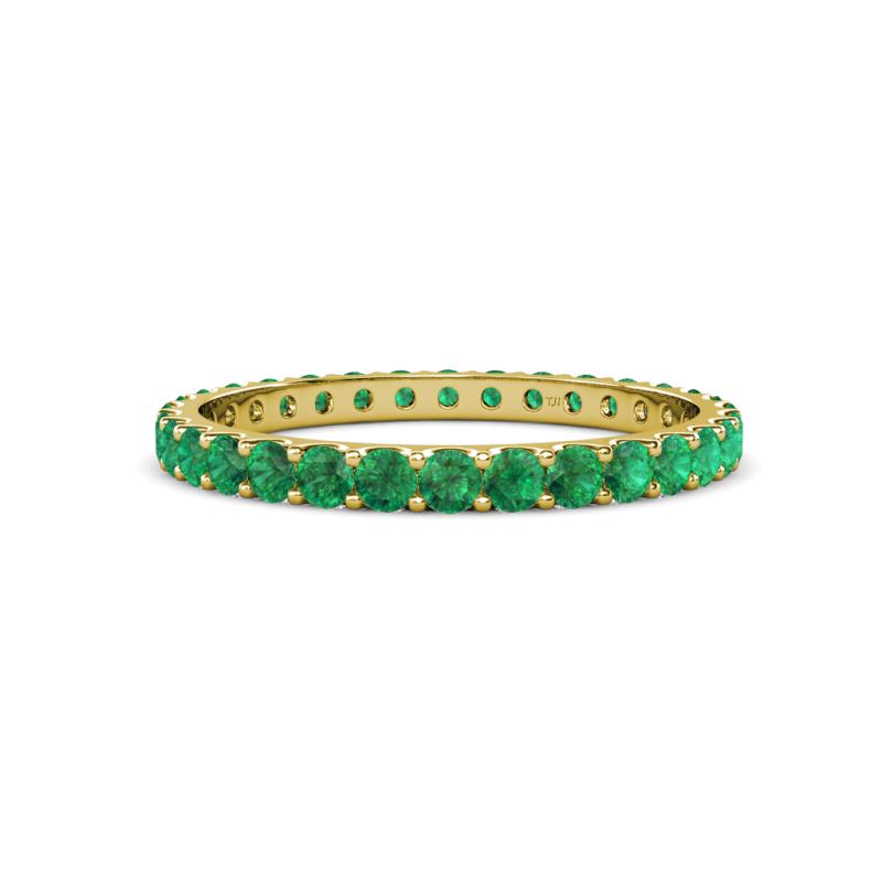 Audrey 2.70 mm Emerald U Prong Eternity Band 