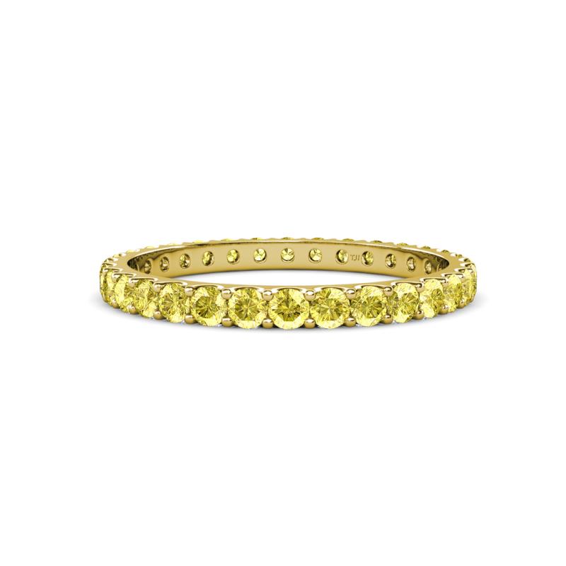 Audrey 2.70 mm Yellow Sapphire U Prong Eternity Band 