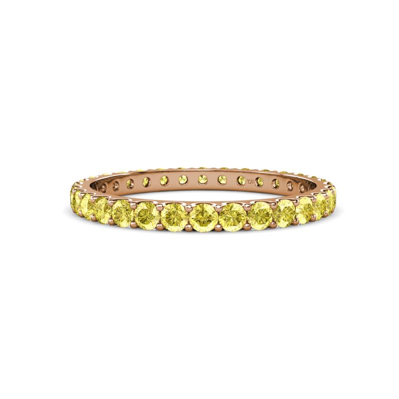 Audrey 2.70 mm Yellow Sapphire U Prong Eternity Band 