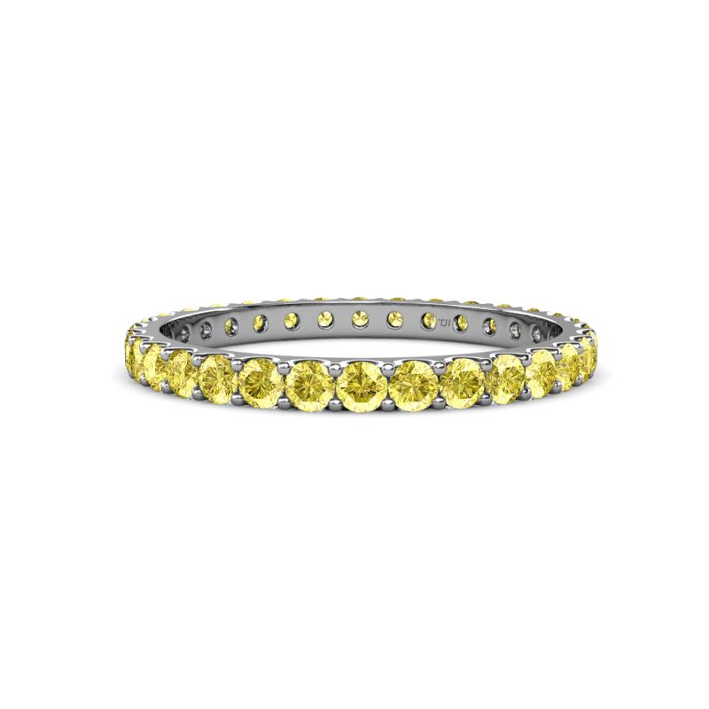 Audrey 2.70 mm Yellow Sapphire U Prong Eternity Band 