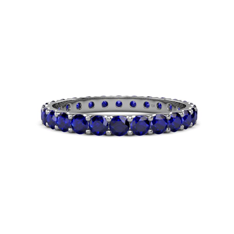 Audrey 3.00 mm Blue Sapphire U Prong Eternity Band 