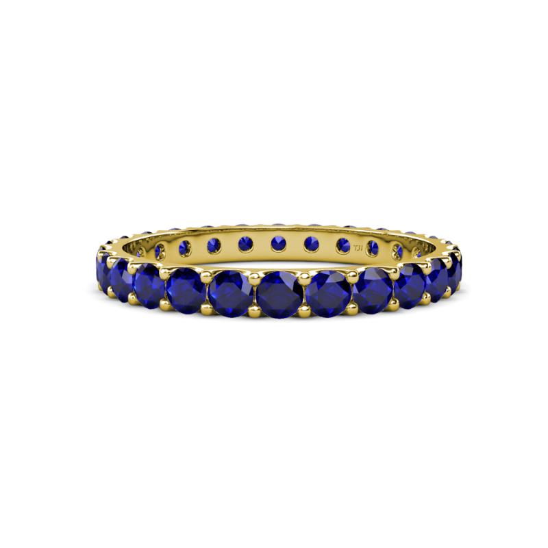 Audrey 3.00 mm Blue Sapphire U Prong Eternity Band 
