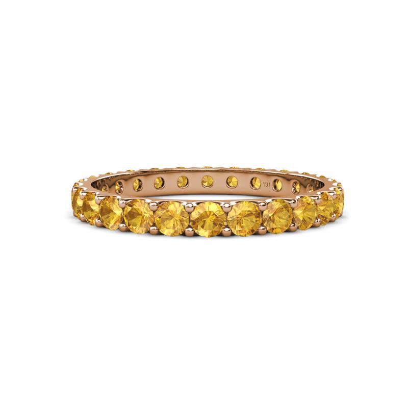 Audrey 3.00 mm Citrine U Prong Eternity Band 